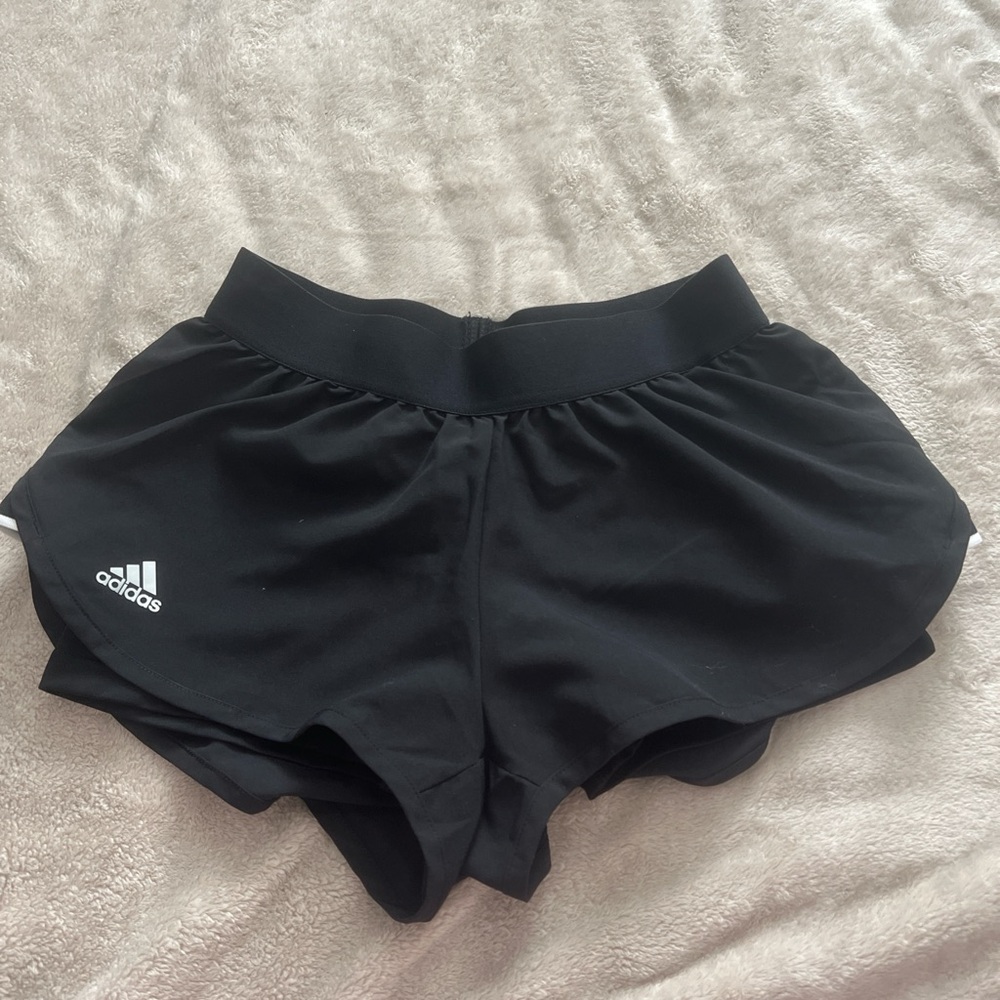 Adidas Black Athletic Shorts with built in compression shorts